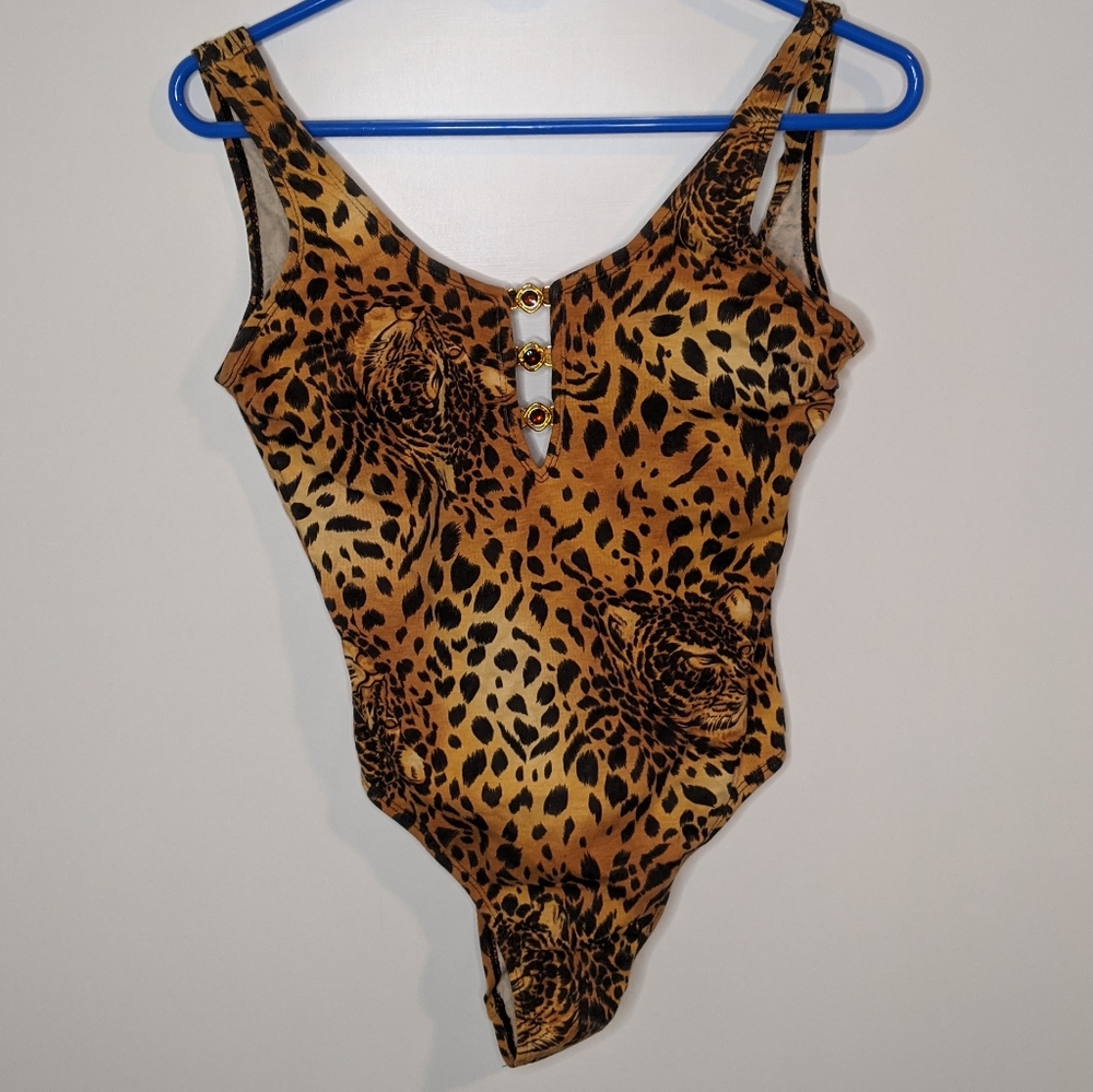 Vintage Folley Beach Leppard print one peice